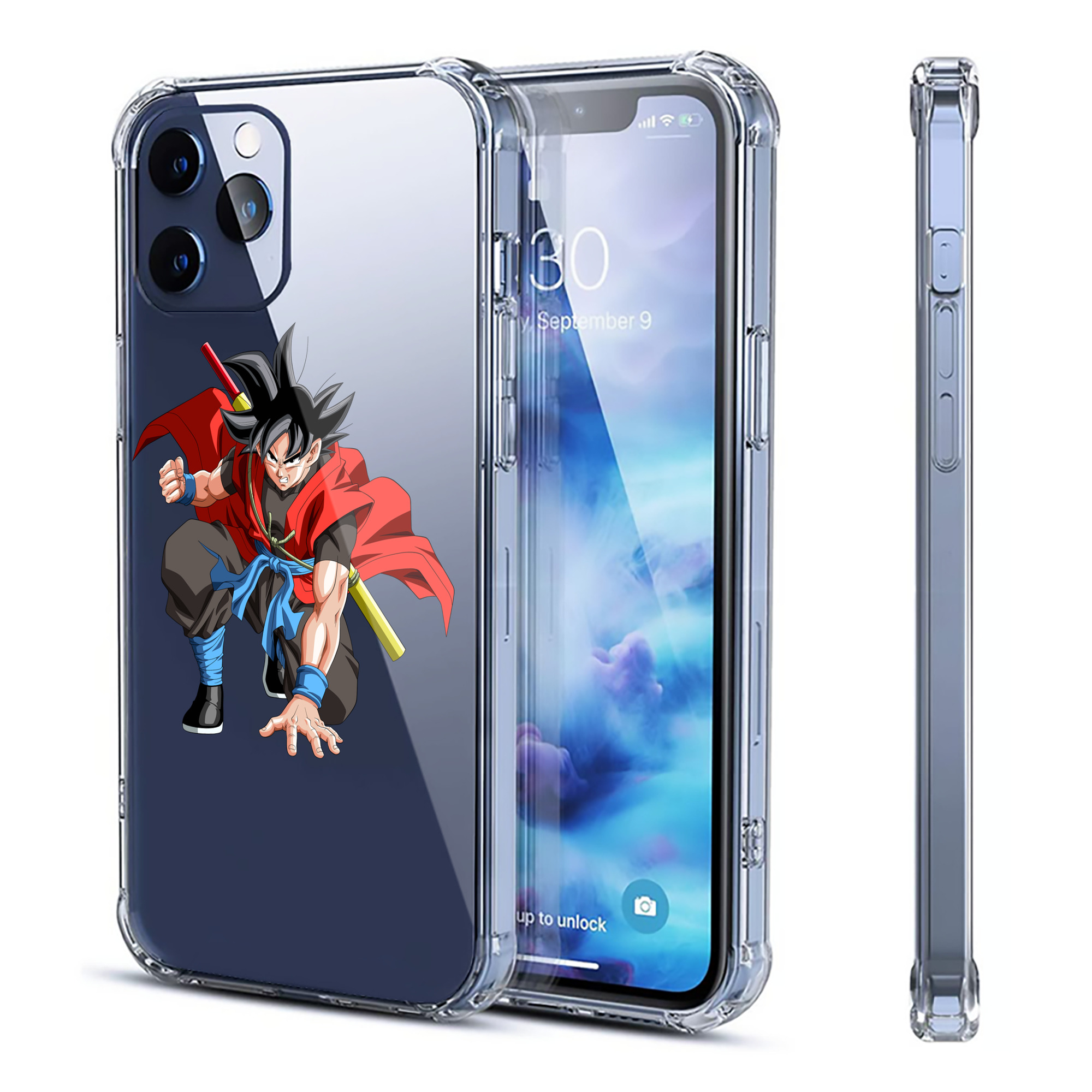 （画像用） ドラゴンボール 孫悟空（そん ごくう）Son Goku カカロット DRAGON BALL Kakarotto 【iPhone 12シリーズ対応】透明スマホケース（クリアソフトケース）